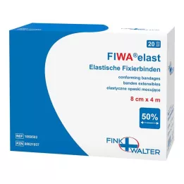 FIXIERBINDE elastična 8 cmx4 m slobodna, 1X20 kom