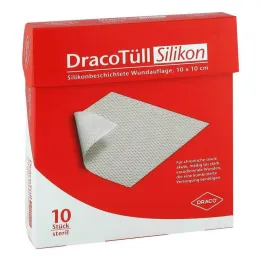 Dracotull Sil.10x10 cm jastučić za kontrolu rana otporan na silikon, 10 kom