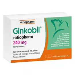 GINKOBIL-ratiopharm 240 mg filmom obložene tablete, 60 kom