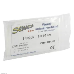 Senada brza obloga za rane 6x10 cm, 8 kom