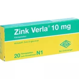 ZINK VERLA 10 mg tablete prekrivenih filmom, 20 sati