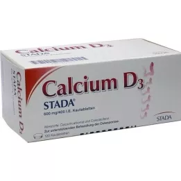 CALCIUM D3 STADA 600 mg/400, tj. Tablete za žvakanje, 120 ST