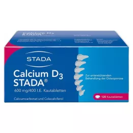 CALCIUM D3 STADA 600 mg/400 I.E tablete za žvakanje, 120 kom