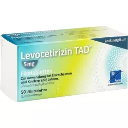 LEVOCETIRIZIN TAD 5 mg tablete prekrivenih filmom, 50 sati