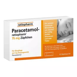 PARACETAMOL-ratiopharm 75 mg čepići, 10 kom