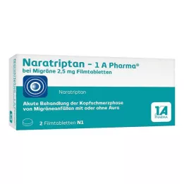 NARATRIPTAN-1A Pharma za migrenu 2,5 mg filmom obložene tablete, 2 kom