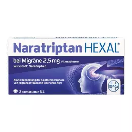 NARATRIPTAN HEXAL za migrenu 2,5 mg filmom obložene tablete, 2 kom