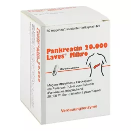 PANKREATIN 20.000 Laves Micro gastrorezistentnih tvrdih kapsula, 50 kom