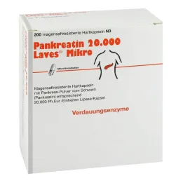 Pancreatin 20000 Laves mikro gastrorezistentne kapsule, 200 kom