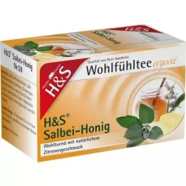 H&amp;S Feel-good čaj kadulja med s limunom boca, 20X2,0 g