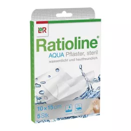 RATIOLINE aqua flaster za tuširanje Plus 10x15 cm sterilni, 5 kom