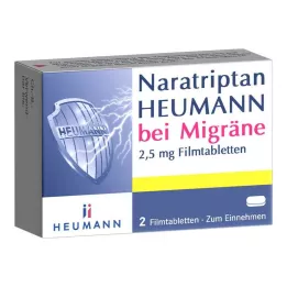 NARATRIPTAN Heumann za migrenu 2,5 mg filmom obložene tablete, 2 kom