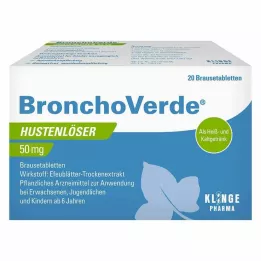 BRONCHOVERDE Ekspektorans protiv kašlja 50 mg šumeće tablete, 20 kom