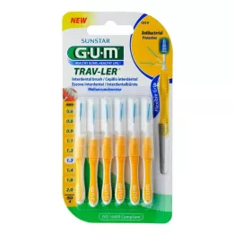 GUM Trav-Ler fir yellow, 6 pcs