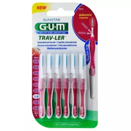 GUM TRAV-LER 1.4mm candle pink Interdental+6caps, 6 kom