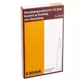 NATRIUMHYDROGENCARBONAT B.Braun 8,4% staklo, 5X20 ml