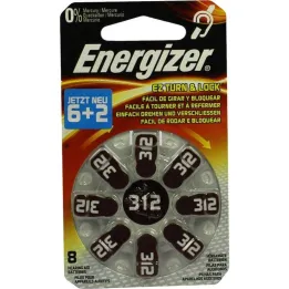 Energizer baterija za slušni aparat 312, 8 kom