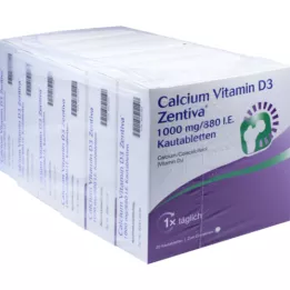 CALCIUM VITAMIN D3 Zentiva 1000 mg/880 IU Kautab, 120 kom