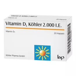 VITAMIN D3 KÖHLER 2.000 IU kapsule, 20 kom