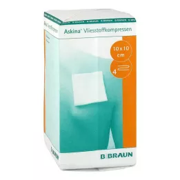 ASKINA Kompresa od netkanog tekstila 10x10 cm nesterilna 4-slojna, 100 kom
