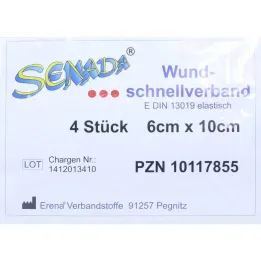 Senada brza obloga za rane 6x10 cm, 4 kom