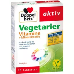 DOPPELHERZ Vegetarijanski vitamini+minerali aktivni, 30 sati