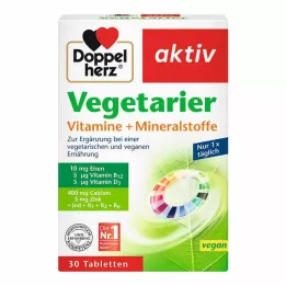 DOPPELHERZ Vegetarijanski vitamini+Minerali aktivni, 30 kom