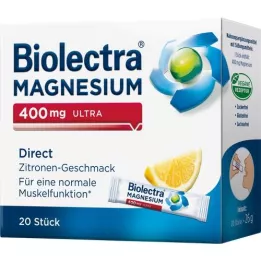 BIOLECTRA Magnezij 400 mg Ultra izravni limun, 20 ST