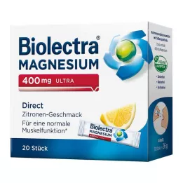 BIOLECTRA Magnezij 400 mg ultra Direct Lemon, 20 kom
