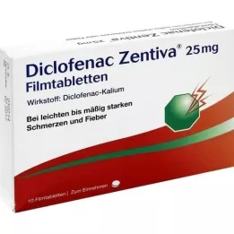 DICLOFENAC Zentiva 25 mg tablete prekrivenih filmom, 10 sati