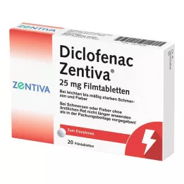 DICLOFENAC Zentiva 25 mg filmom obložene tablete, 20 kom