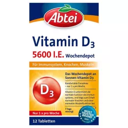 ABTEI Vitamin D3 5600 IU tjedno depo tablete, 12 kom
