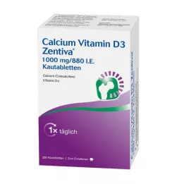 CALCIUM VITAMIN D3 Zentiva 1000 mg/880 I.E. tablete za žvakanje, 100 kom