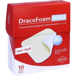 Dracofoam Infection pjena za pokrivanje rana 5x5cm, 10 kom