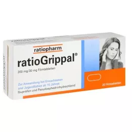 RATIOGRIPPAL 200 mg/30 mg tablete prekrivenih filmom, 20 sati