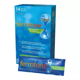 FERROTONE Željezo s koncentratom jabuke i bočica vitamina C, 14x25 ml
