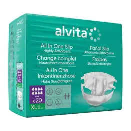 Alvita All-in-One hlače za inkontinenciju maxi xl noćne, 20 kom