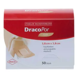 DracoPor Soft obloga za rane u boji kože 3,8x3,8 cm sterilna, 50 kom