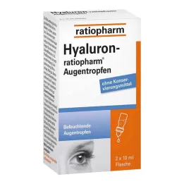 HYALURON-RATIOPHARM Kapi za oči, 2X10 ml