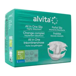 Alvita All-in-One hlače za inkontinenciju super velike dnevne, 24 kom
