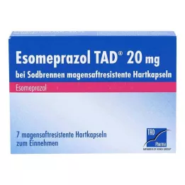 ESOMEPRAZOL TAD 20 mg protiv žgaravice msr tvrde kapsule, 7 kom