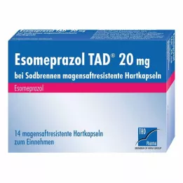 ESOMEPRAZOL TAD 20 mg protiv žgaravice msr tvrde kapsule, 14 kom