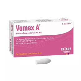VOMEX A Dječji čepići 40 mg, 5 kom