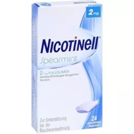 NICOTINELL Guma za žvakanje Spearmint 2 mg, 24 kom
