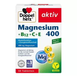 DOPPELHERZ Magnezij 400+B12+C+E tablete, 30 kom