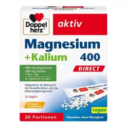 DOPPELHERZ Magnezij+Kalij DIRECT Vrećice za porcije, 20 kom