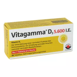 VITAGAMMA D3 5.600 IU Vitamin D3 NEM Tablete, 50 kom
