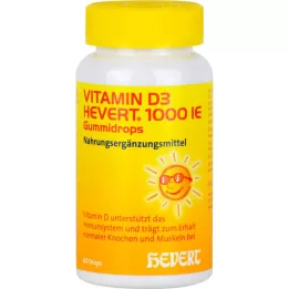 VITAMIN D3 HEVERT 1000 IU kapi za gumu, 60 kom