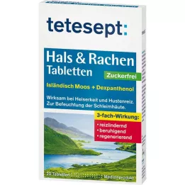 TETESEPT Grlo &amp; Tablete za grlo bez šećera, 20 kom