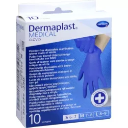 DERMAPLAST MEDICAL Pod.rukavice.nesterilne.pf.Gr.S 6-7, 10 kom